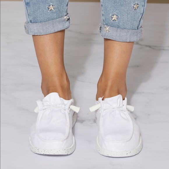 White Lace Up Comfy Shoes - Picture 5 of 6